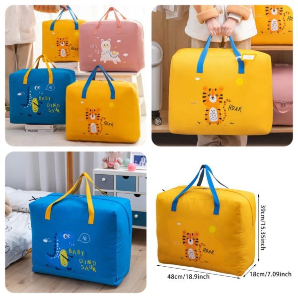 Baby Dinosaur Cloth Organizer And Storage Handbag Portable | Only Blue Color Available.