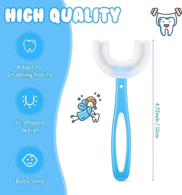 Big Size Baby Toothbrush Toddlers Teeth Cleaning Brush Kids U Shaped Toothbrush