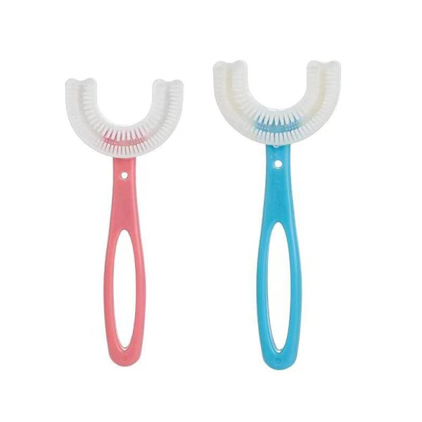 Big Size Baby Toothbrush Toddlers Teeth Cleaning Brush Kids U Shaped Toothbrush