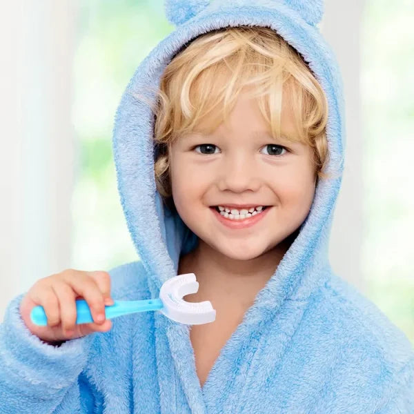 Big Size Baby Toothbrush Toddlers Teeth Cleaning Brush Kids U Shaped Toothbrush