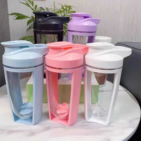 Portable Shaker Water Bottle 500ml Random Color