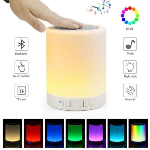 Portable Touch Lamp Bluetooth Speaker | Smart Touch Night Light Desk Lamp Color Changing